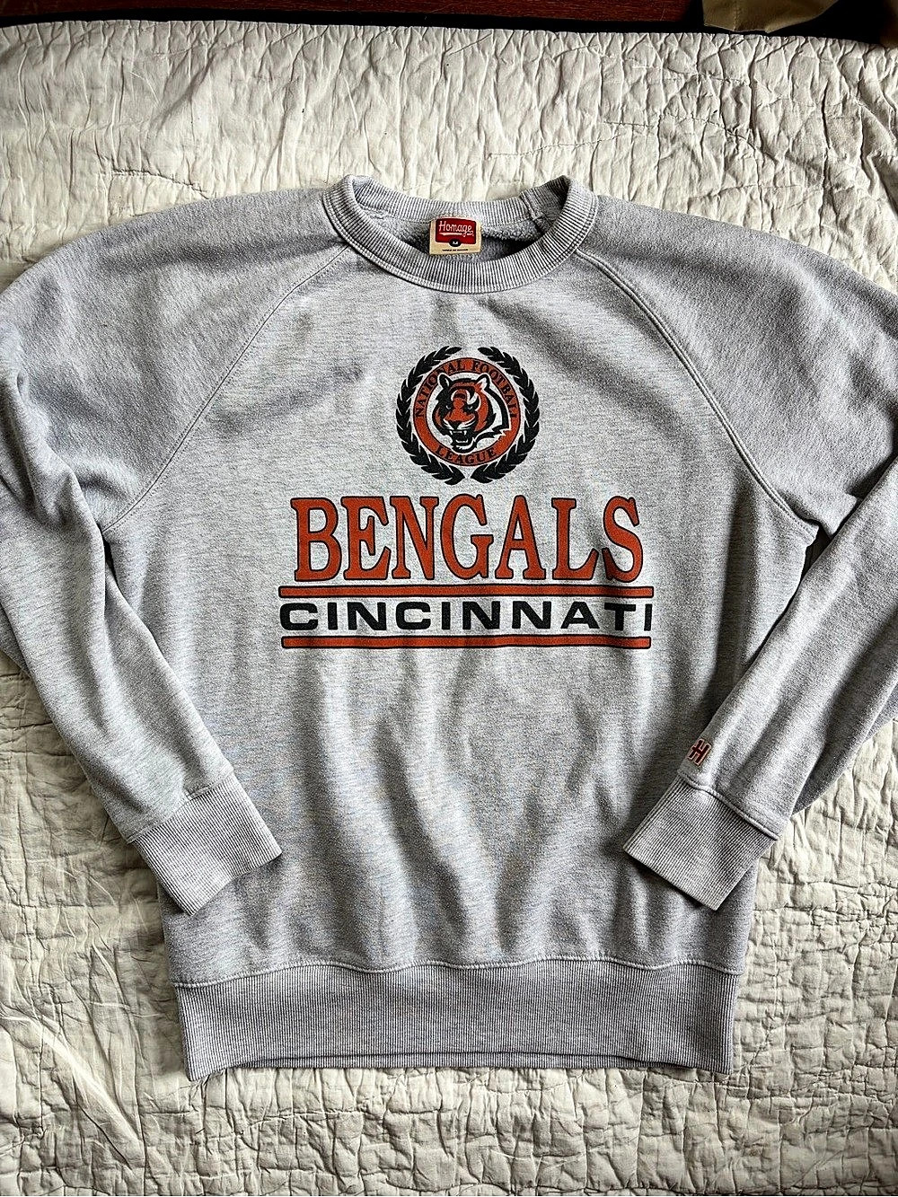 Homage x Cincinnati Bengals Crewneck Sweatshirt, size M